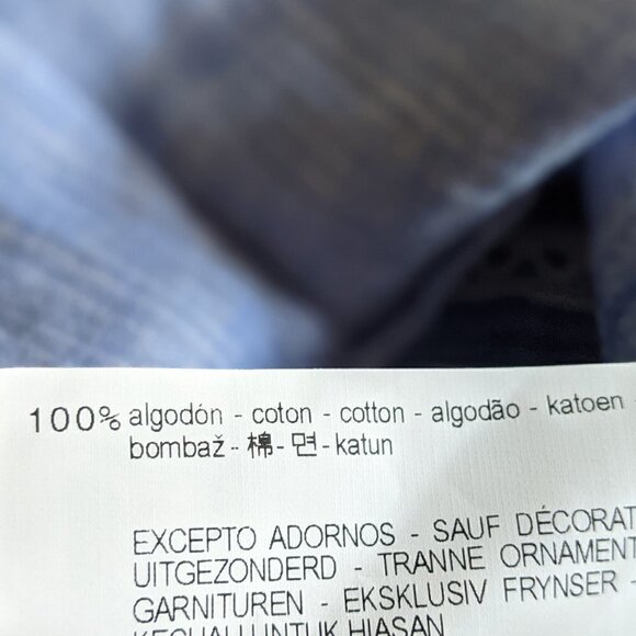 Zara Balloon Sleeves Tunic Top Split Neck Blue S Bohemian Prairiecore Casual - Picture 8 of 9